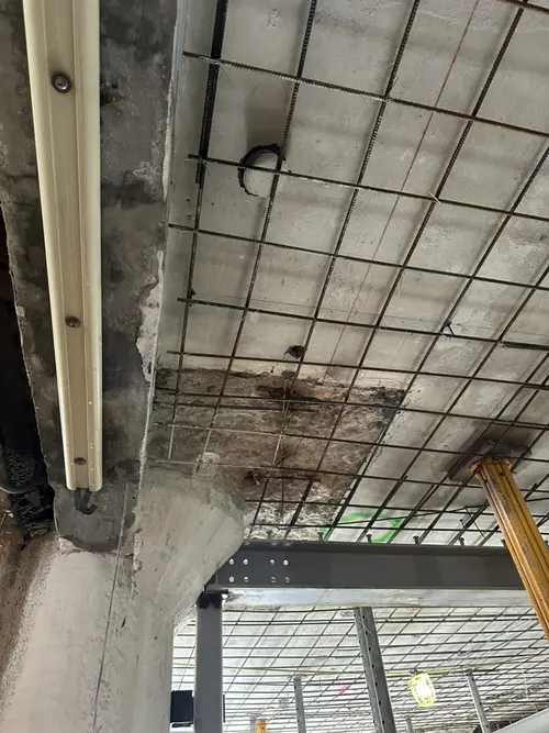 Cassette anode on concrete beam