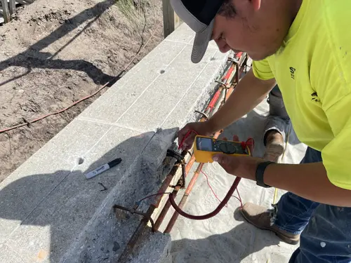 Continuity Testing on reinforcing steel