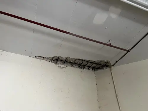 Coating failure on sprinkler pipe