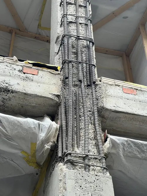 Column after excavation for PatchGuard Connect installation
